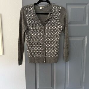 Halogen Gray Diamond Pattern Cardigan